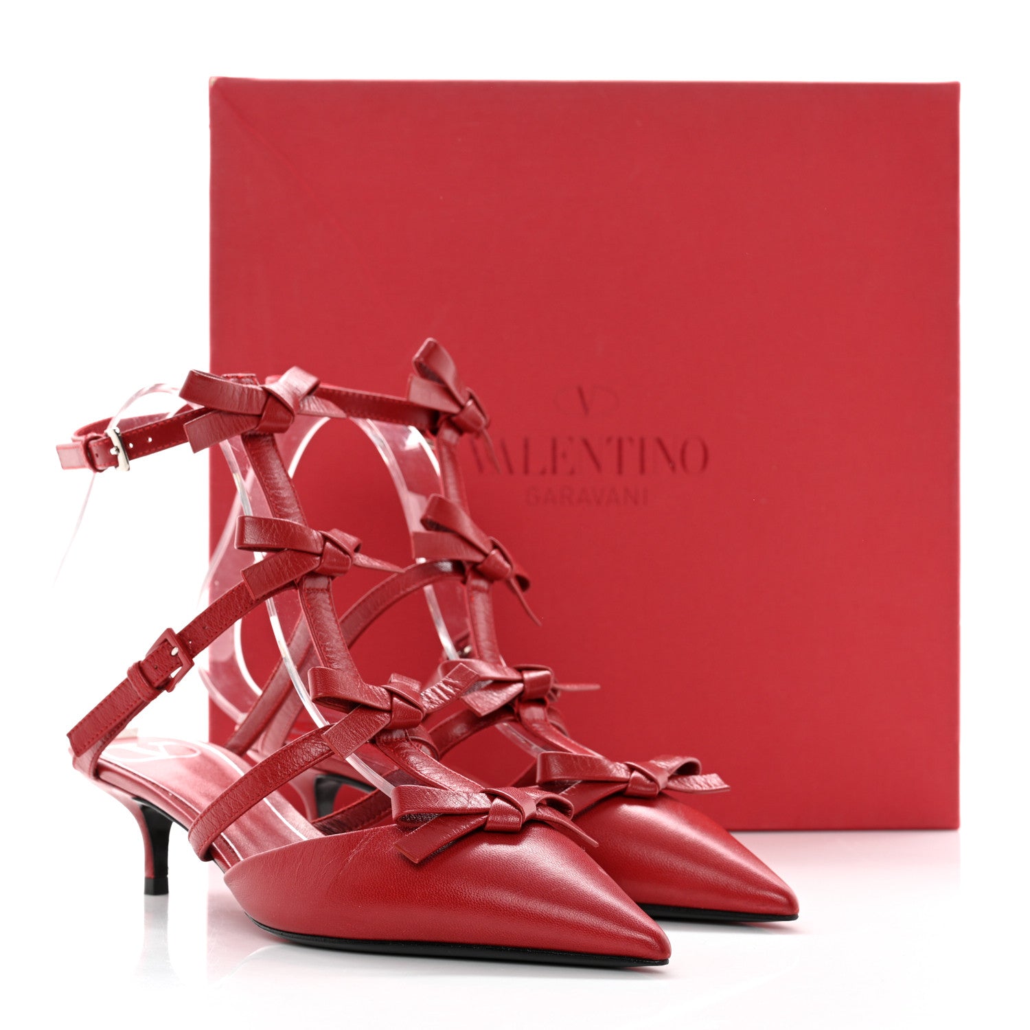 Valentino Garavani Nappa French Bow Gladiator 45mm Sandals 36 Rosso Valentino 11 of 11