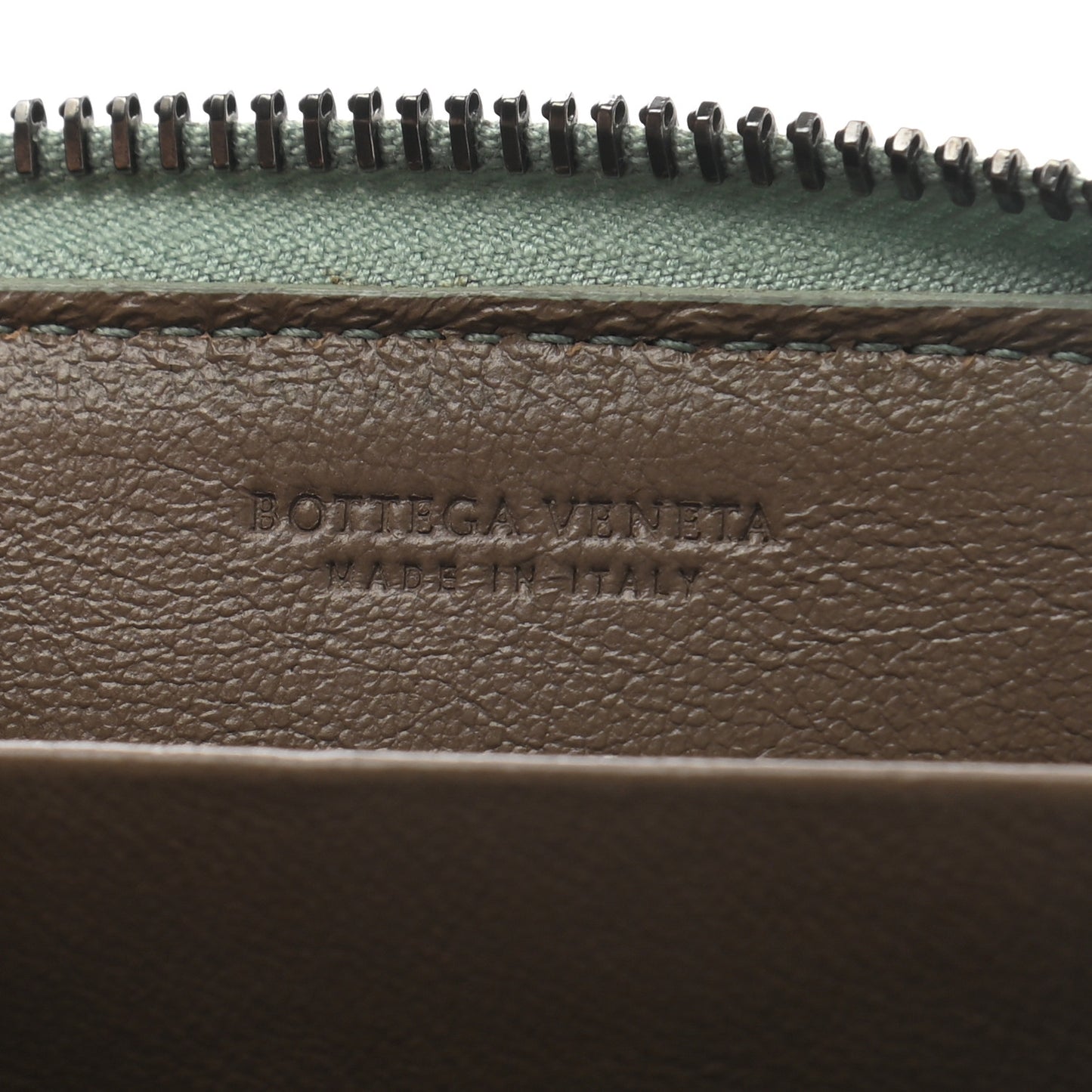 Nappa Intrecciato Zip Around Coin Purse Light Green