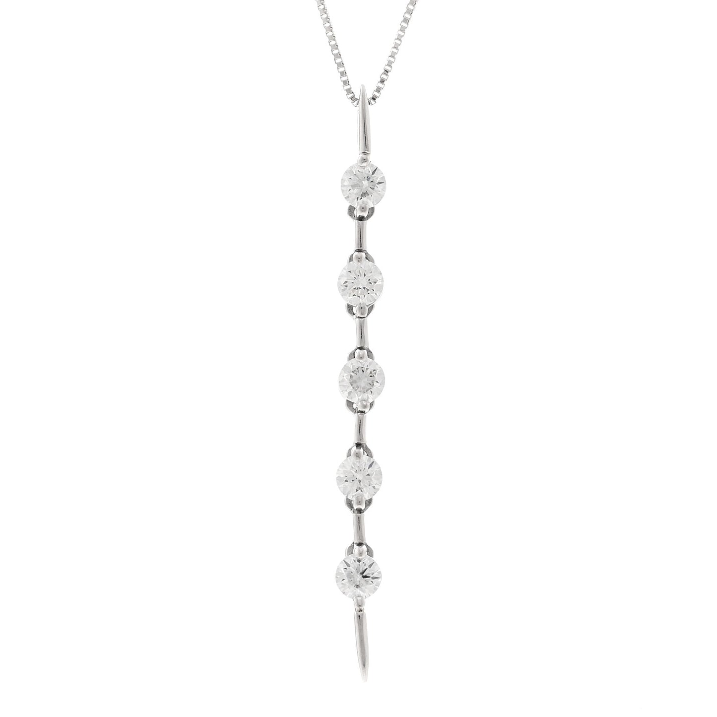 Platinum Diamond .50ctw Drop Pendant Necklace