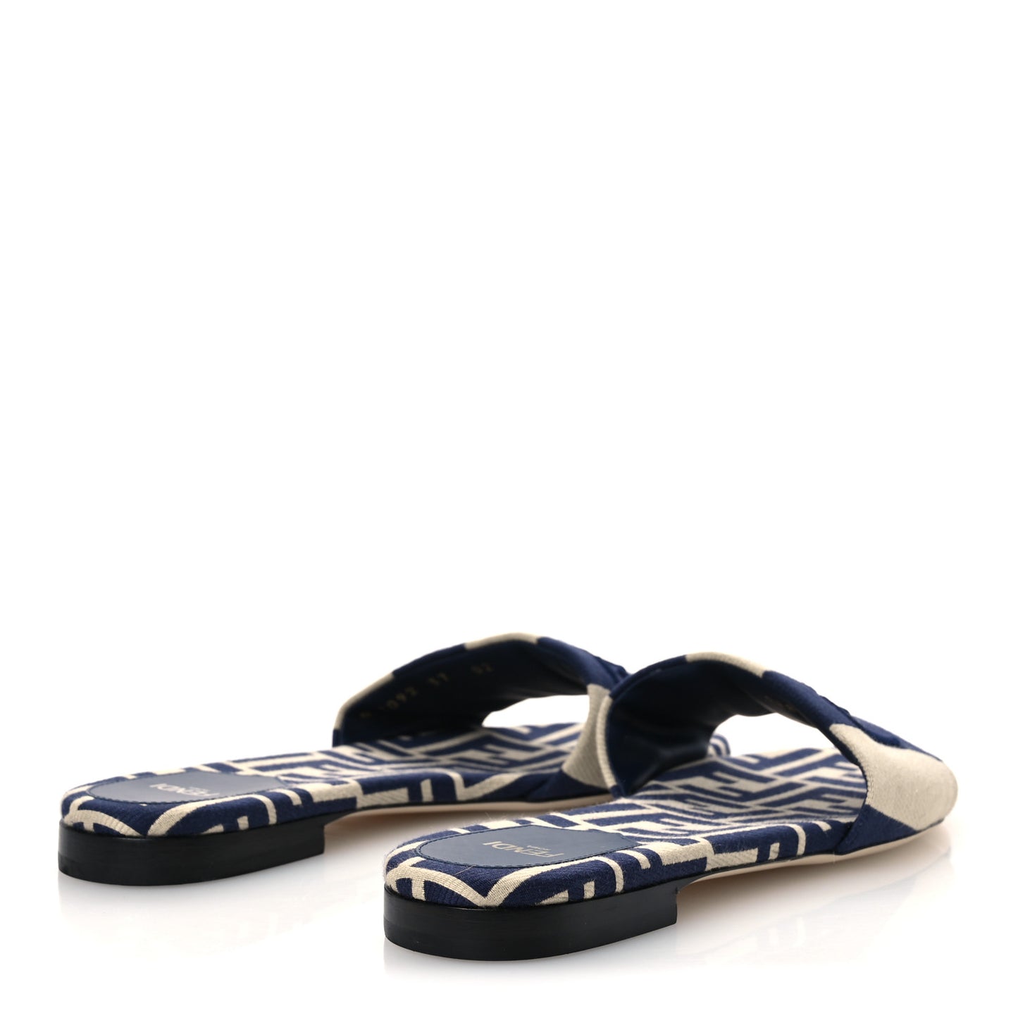 Pequin Tessuto Jacquard Logo Flat Slide Sandals 37 Beige Midnight