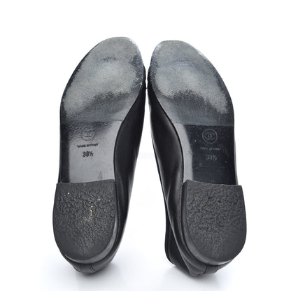 Chanel Lambskin Patent Cap Toe Ballerina Flats 38.5 Black 5 of 12