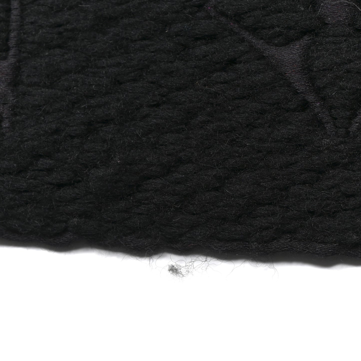 Wool Silk Superstition Logomania Scarf Black