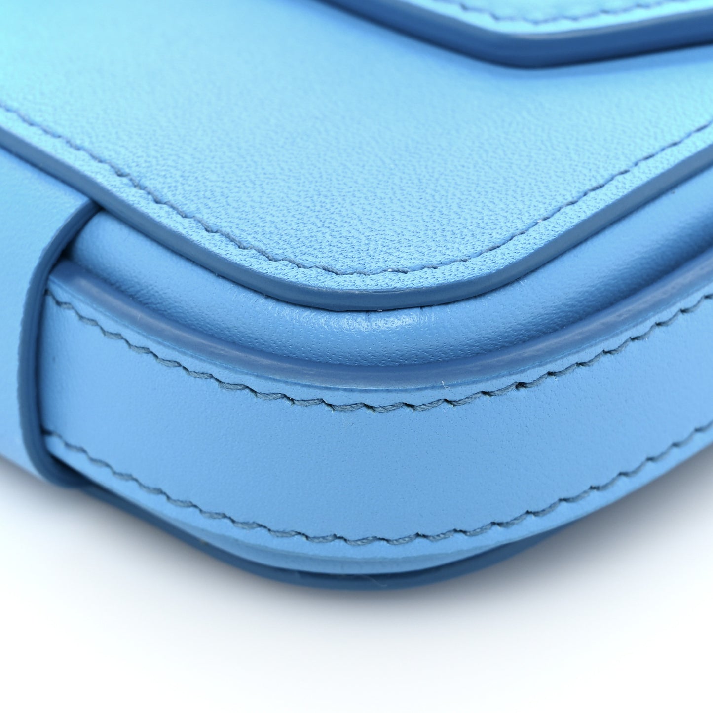 Smooth Calfskin Nano Pouch Cornflower