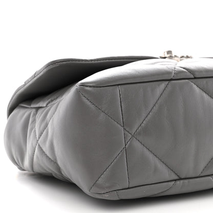 Chanel Lambskin Quilted Large Chanel 19 Flap Grey 9 of 11