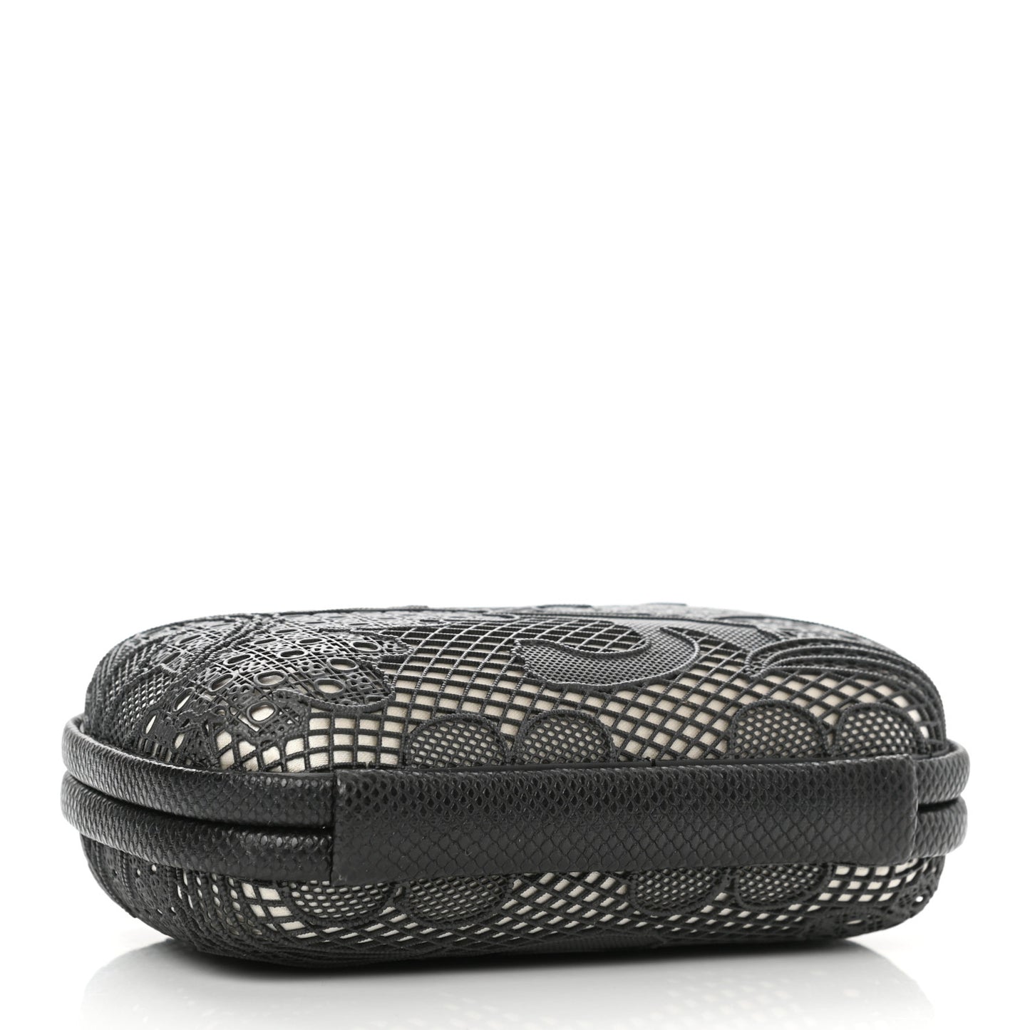 Metal Lace Karung Knot Clutch Black