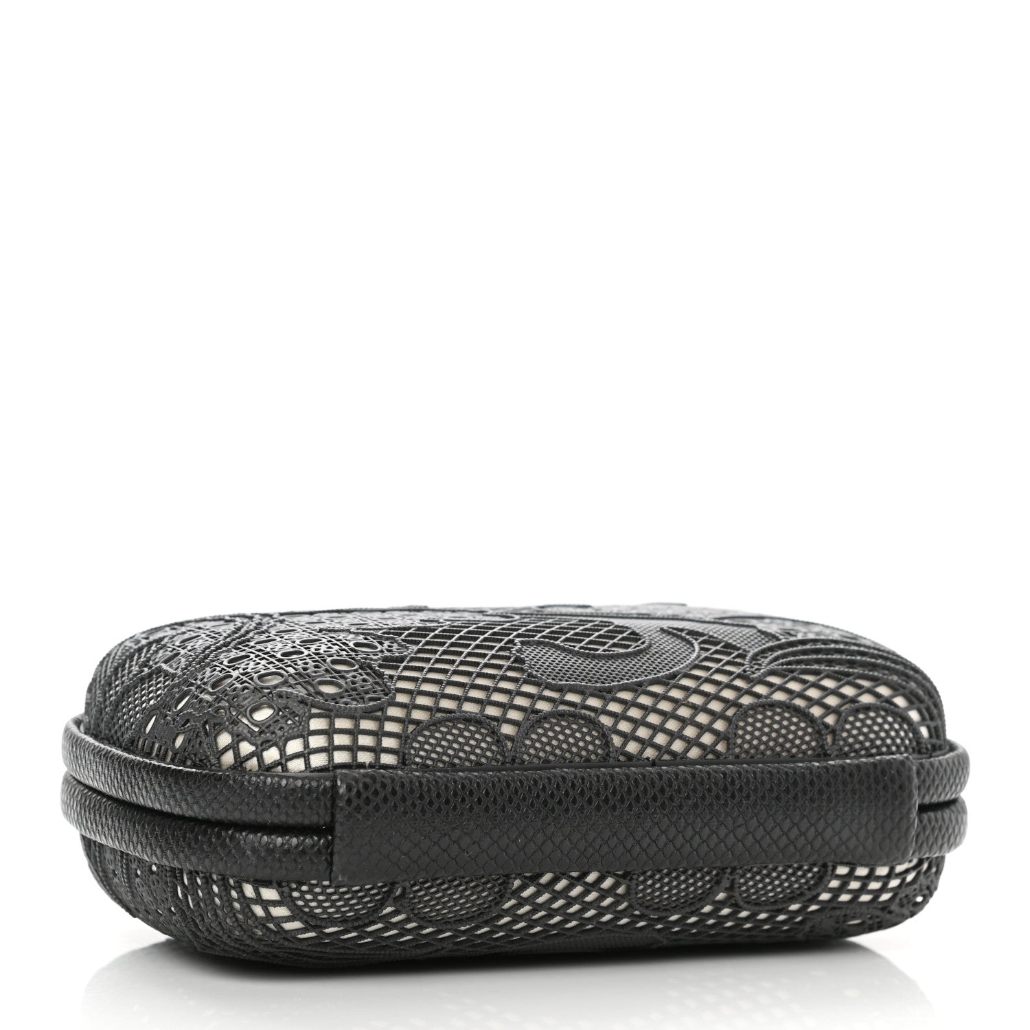 Bottega Veneta Metal Lace Karung Knot Clutch Black 4 of 7
