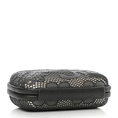 Bottega Veneta Metal Lace Karung Knot Clutch Black 4 of 7
