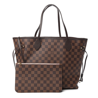 Louis Vuitton Damier Ebene Neo Neverfull MM Rose Ballerine 1 of 12