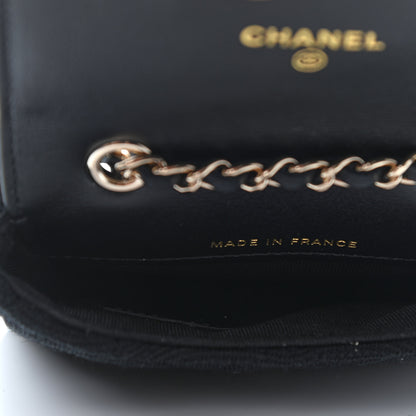 Chanel Jersey Quilted Flap Chain Waist Bag Black 4 of 4