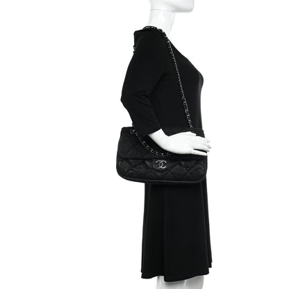 Chanel Coated Canvas Quilted Le Marais Flap Black 2 of 12