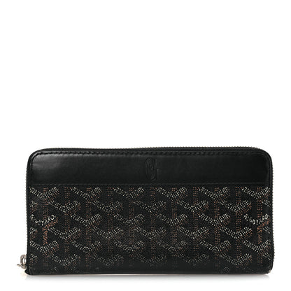 Goyard Goyardine Matignon Zip Around GM Wallet Black 1 of 10