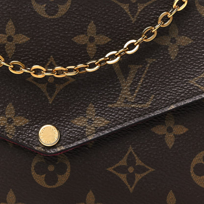 Louis Vuitton Monogram Pochette Felicie Chain Wallet Fuchsia 12 of 16