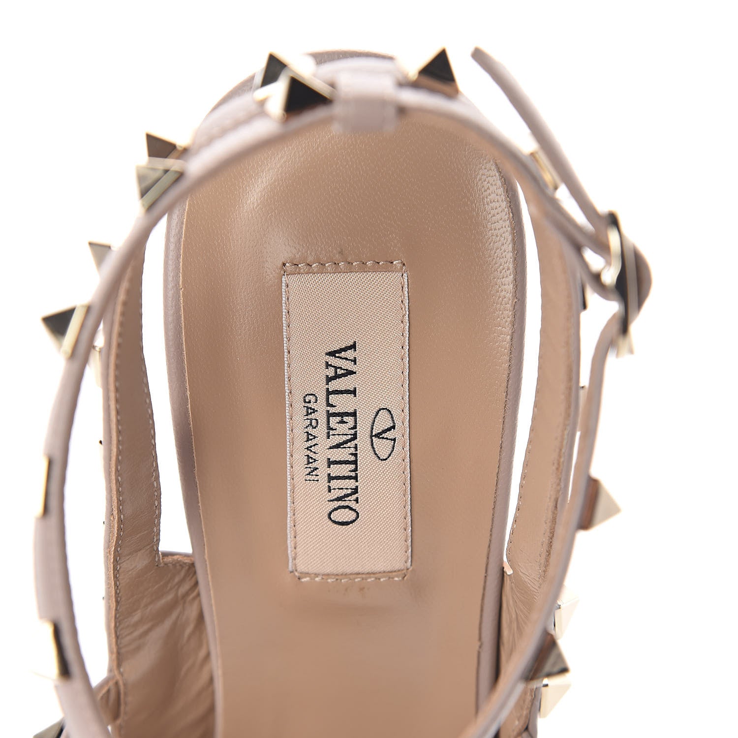 Valentino Garavani Patent Rockstud Ankle Strap Pumps 40 Poudre 5 of 8