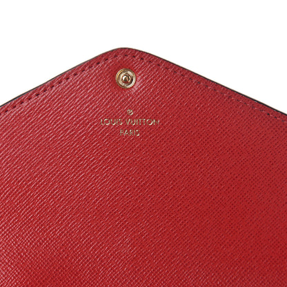 Louis Vuitton Damier Ebene Josephine Wallet Red 6 of 10