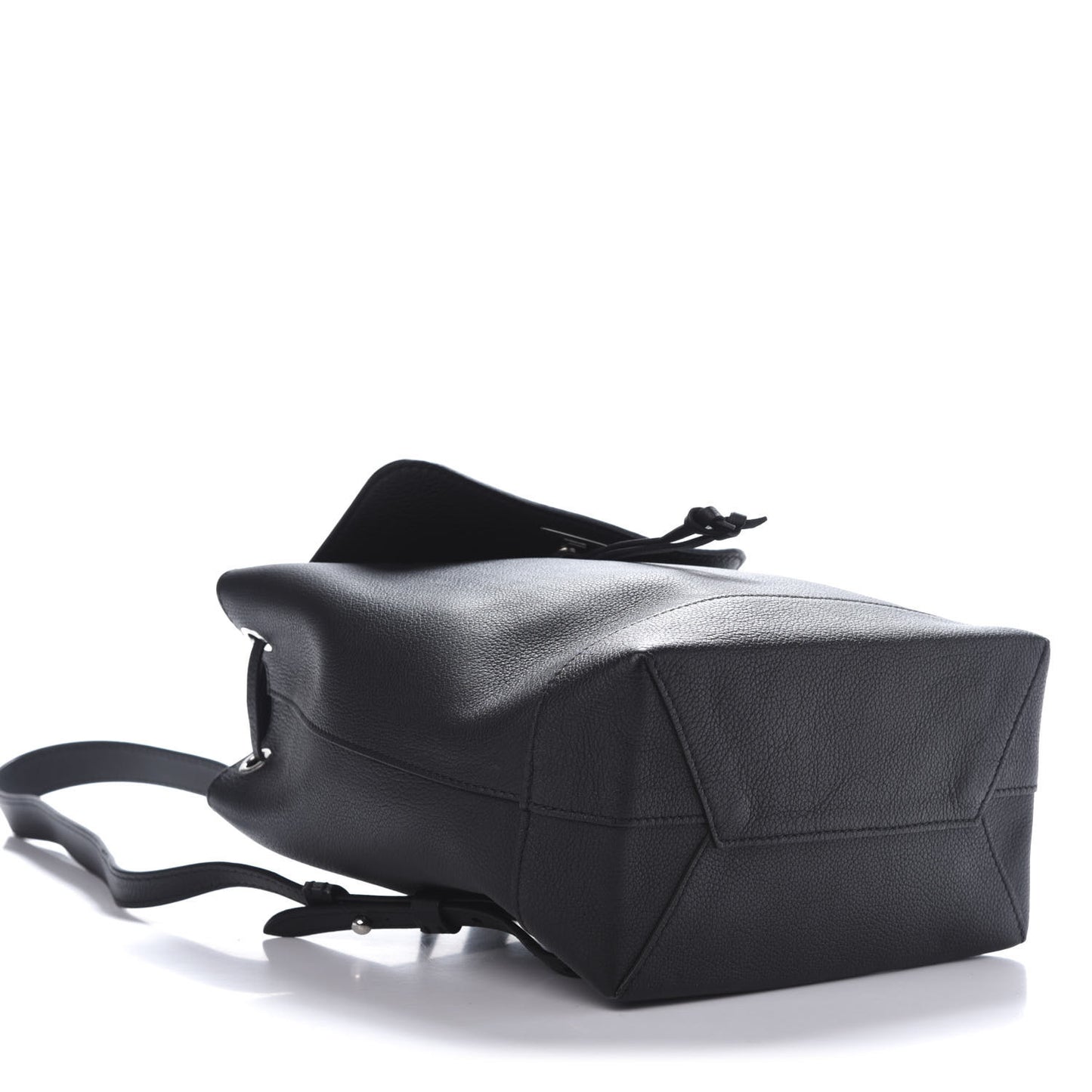 Calfskin Lockme Backpack Black