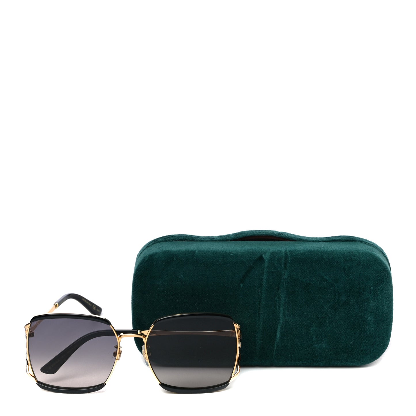 Metal Square Frame GG0593SK Sunglasses Gold Black