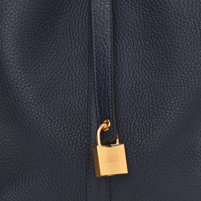 Hermes Taurillon Clemence Picotin Lock 22 MM Bleu Nuit 8 of 11