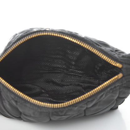Prada Tessuto Nylon Chevron Quilted Wrislet Nero Black 5 of 8