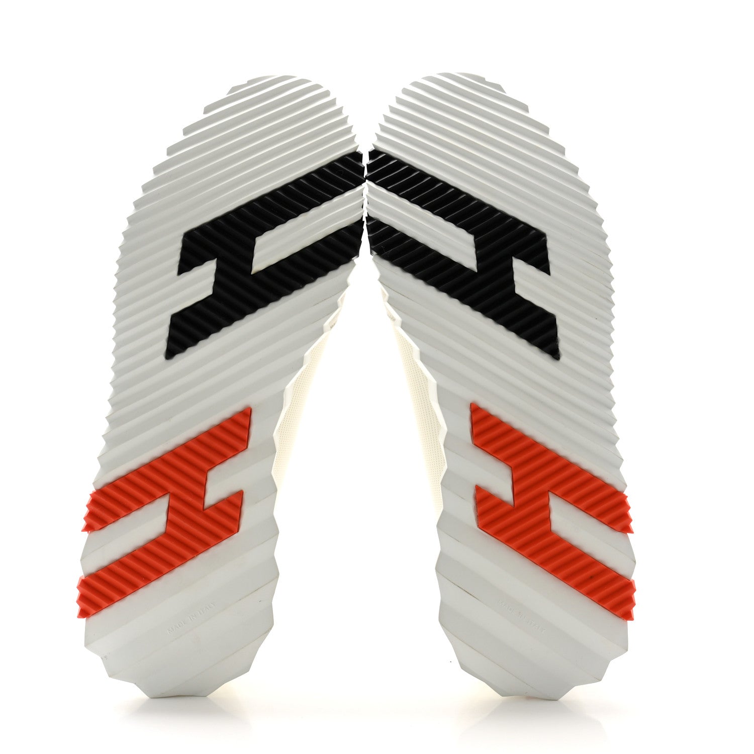 Hermes Technical Canvas Suede Goatskin Bouncing Sneakers 45 White Orange 5 of 9