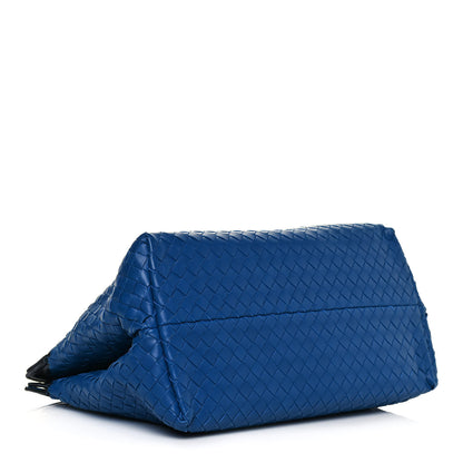 Bottega Veneta Nappa Intrecciato Karung Glass Tote Blue 4 of 11
