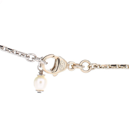 Chanel Crystal Pearl CC Moon Star Drop Necklace Gold 4 of 5