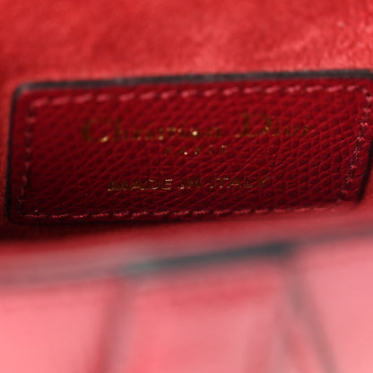 Christian Dior Grained Calfskin Mini Saddle Bag Red 6 of 11