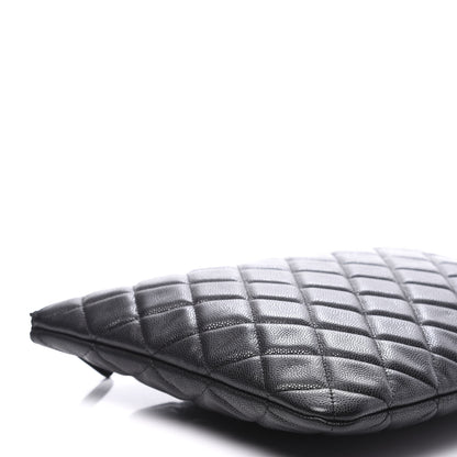 Chanel Caviar Quilted Medium Cosmetic Case Black 7 of 9