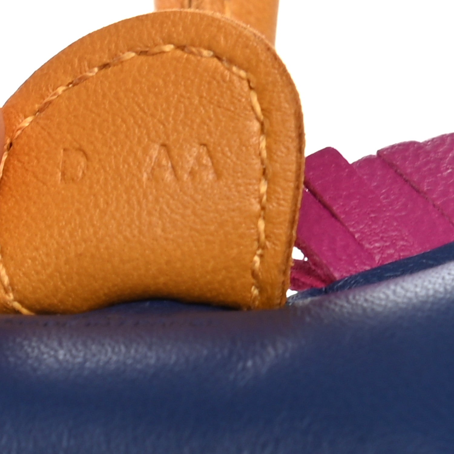 Hermes Milo Lambskin Grigri Rodeo Horse Bag Charm PM Bleu Saphir Rose Pourpre Bouton D'Or 4 of 4