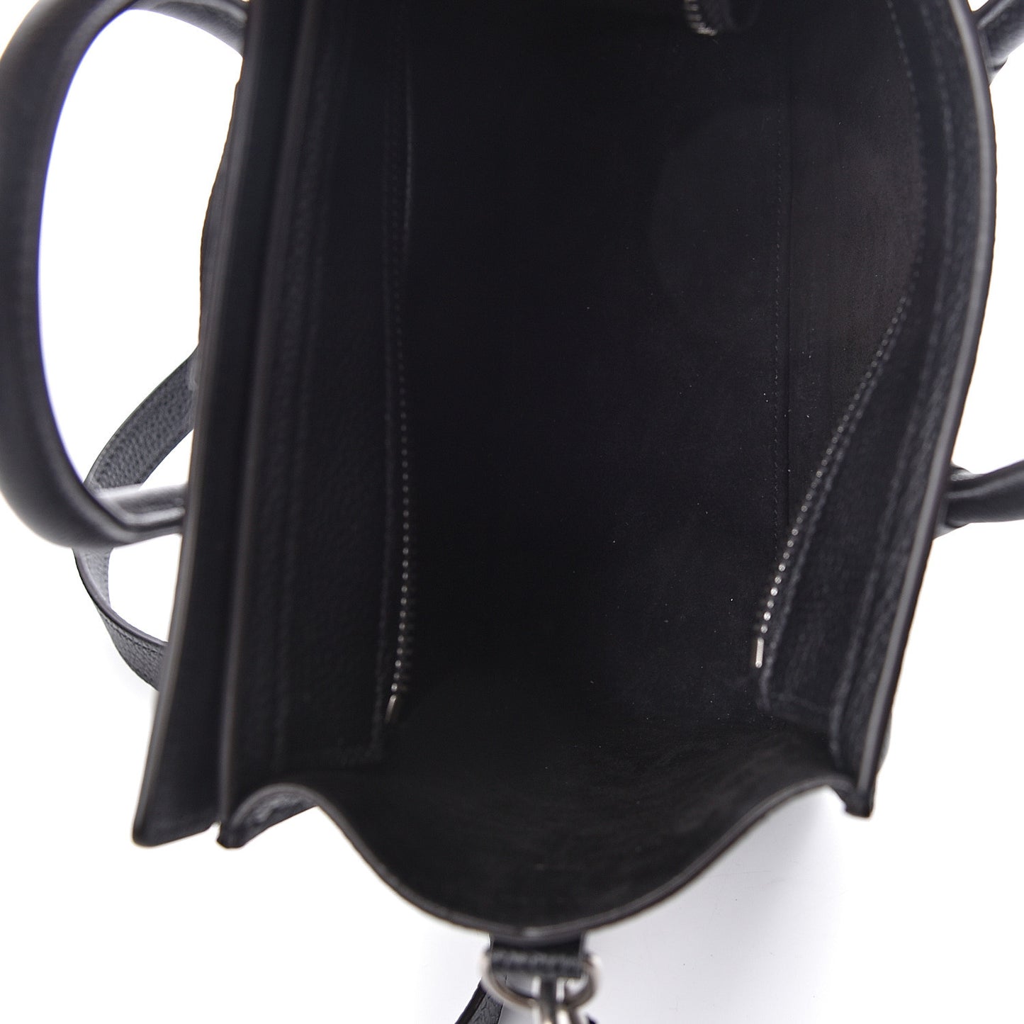 Drummed Calfskin Nano Luggage Black