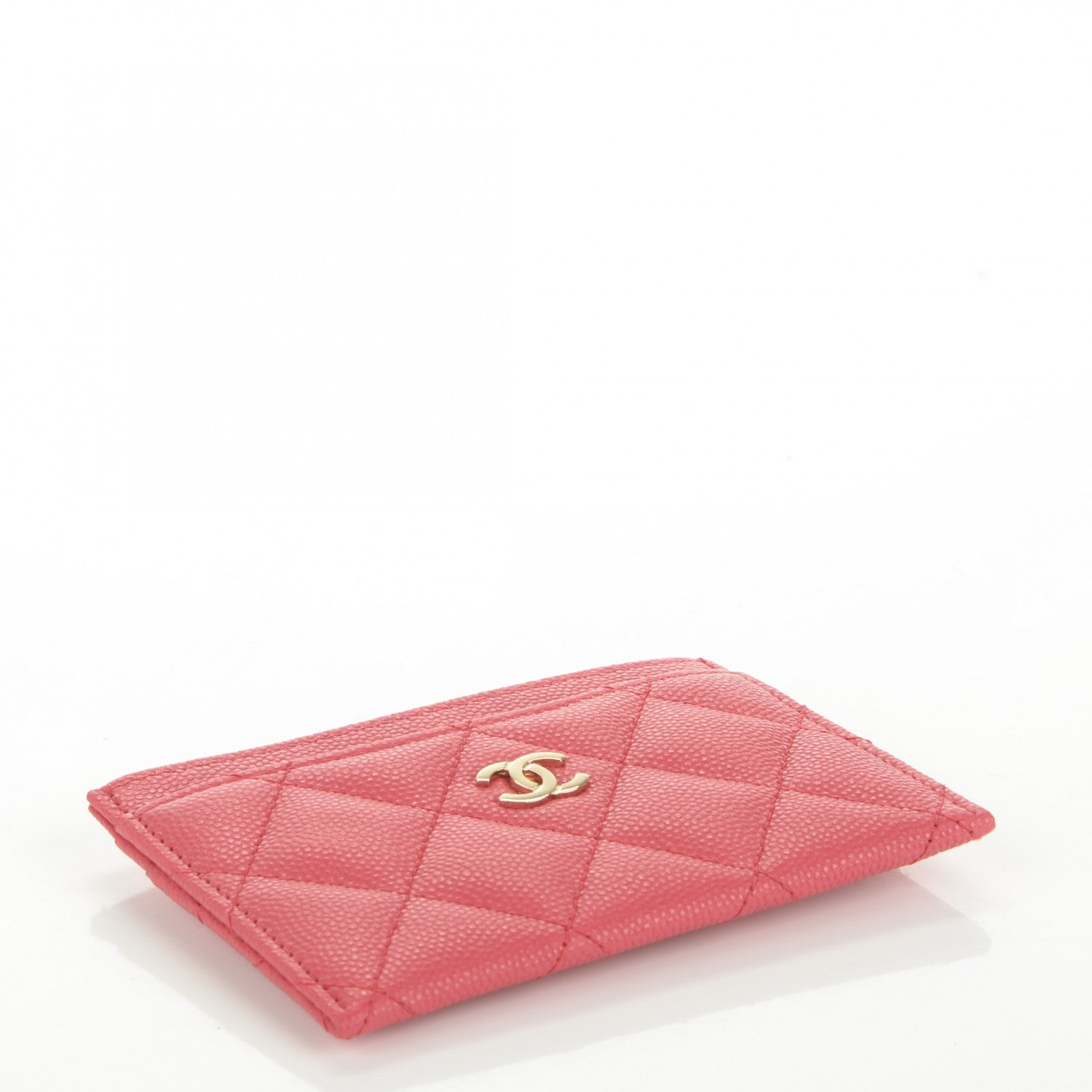 Chanel Caviar Quilted Card Holder Dark Pink 4 of 8