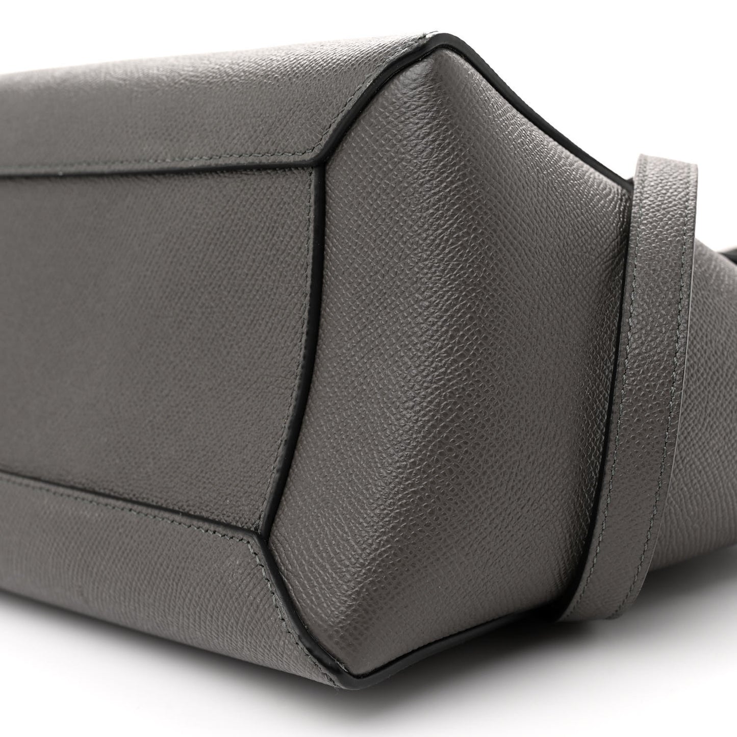 Grained Calfskin Micro Belt Bag Grey