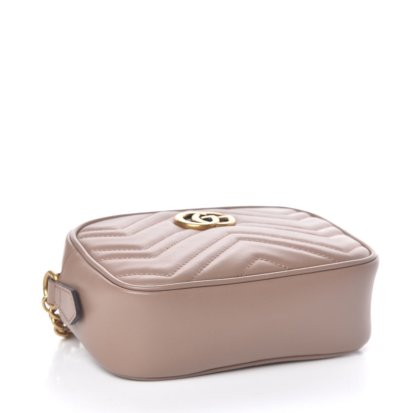 Calfskin Matelasse Mini GG Marmont Chain Shoulder Bag Porcelain Rose