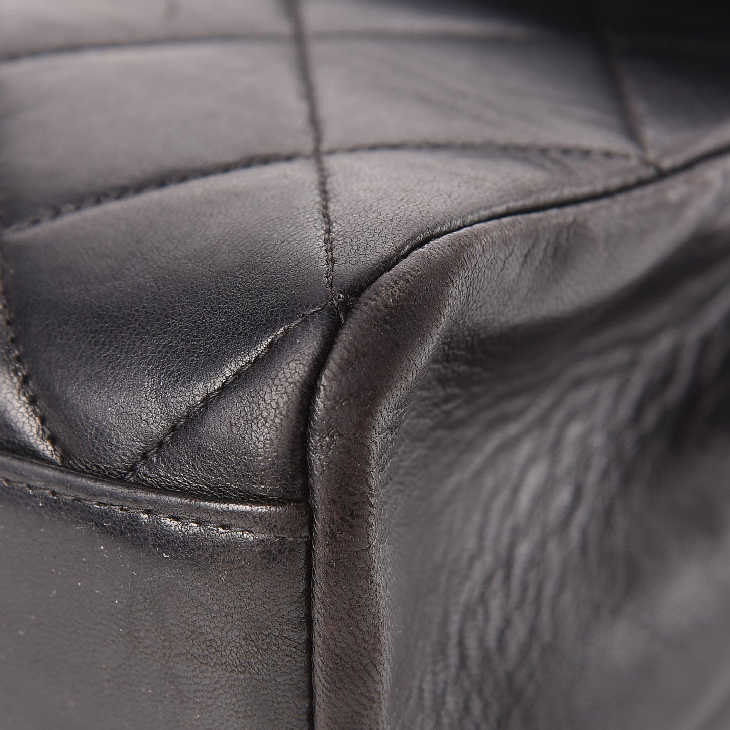 Lambskin Quilted Shoulder Bag Black