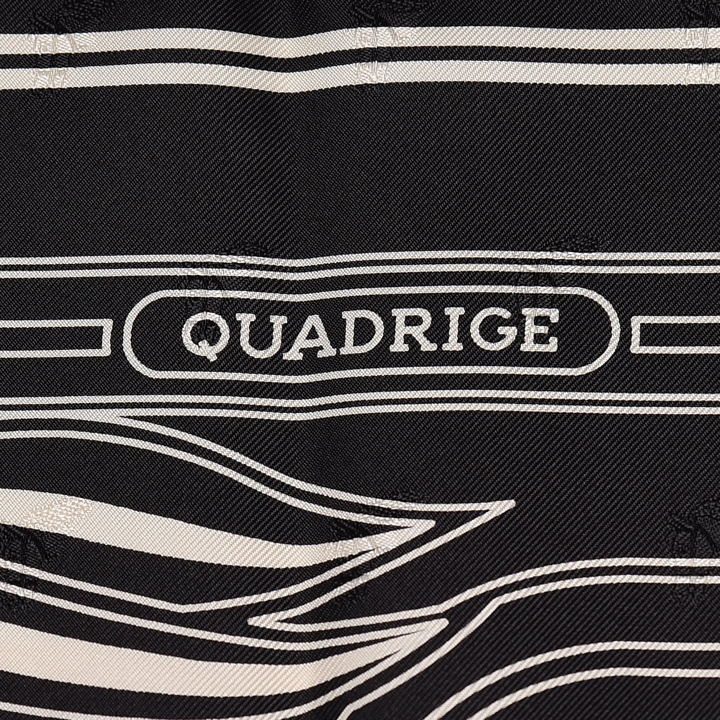 Silk Quadrige Scarf 70 Black Creme