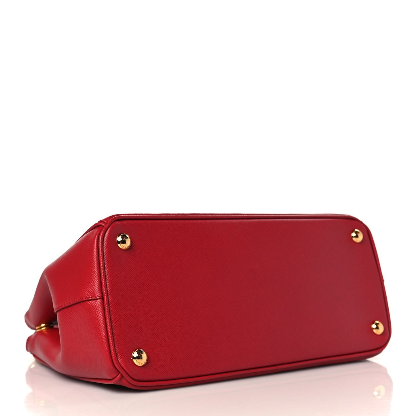 Saffiano Vernice Small Galleria Double Zip Rosso