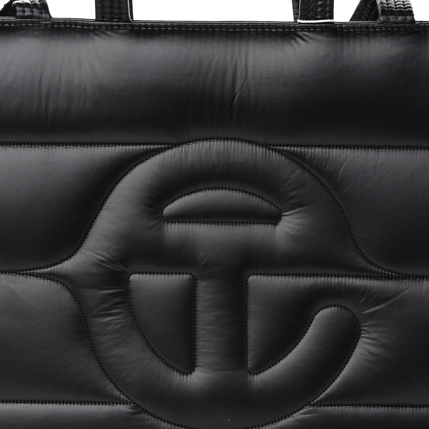 Telfar Nylon Medium Puff Shopping Bag Black 7 of 9
