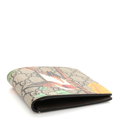 Gucci GG Supreme Monogram Tian Bi-Fold Wallet Beige Multicolor New Acero 4 of 15