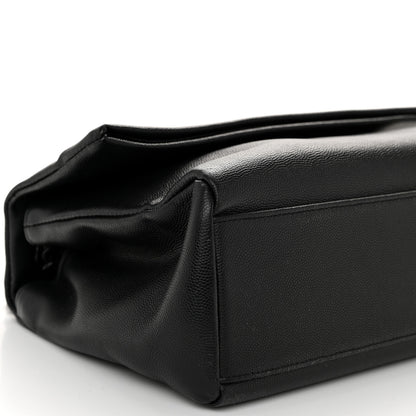 Saint Laurent Grain De Poudre Medium West Hollywood Monogram Fold-Over Black 9 of 10