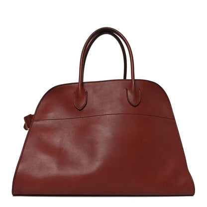 The Row Polished Saddle Calfskin Soft Margaux 15 Cognac 1 of 9