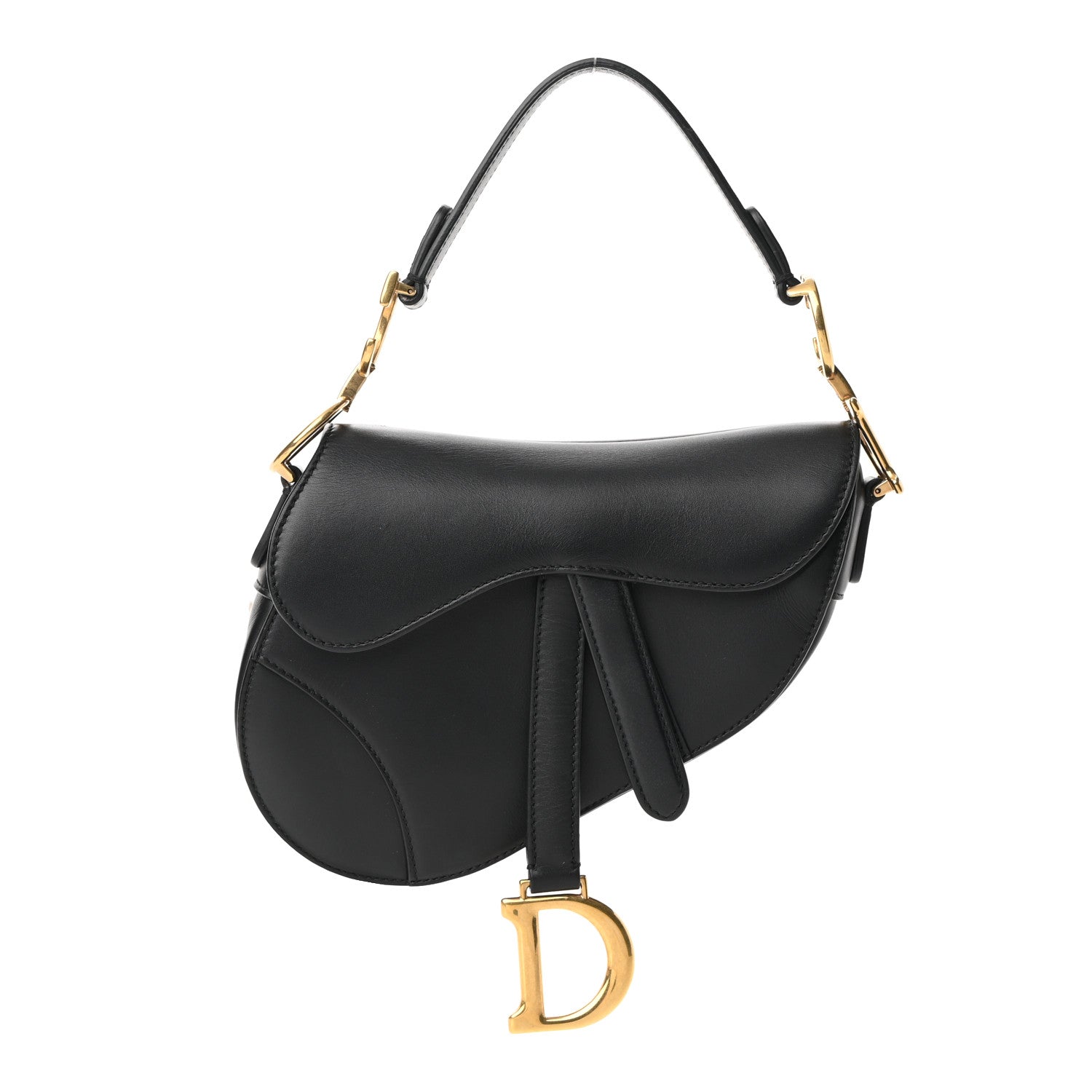 Christian Dior Calfskin Mini Saddle Bag Black 1 of 9