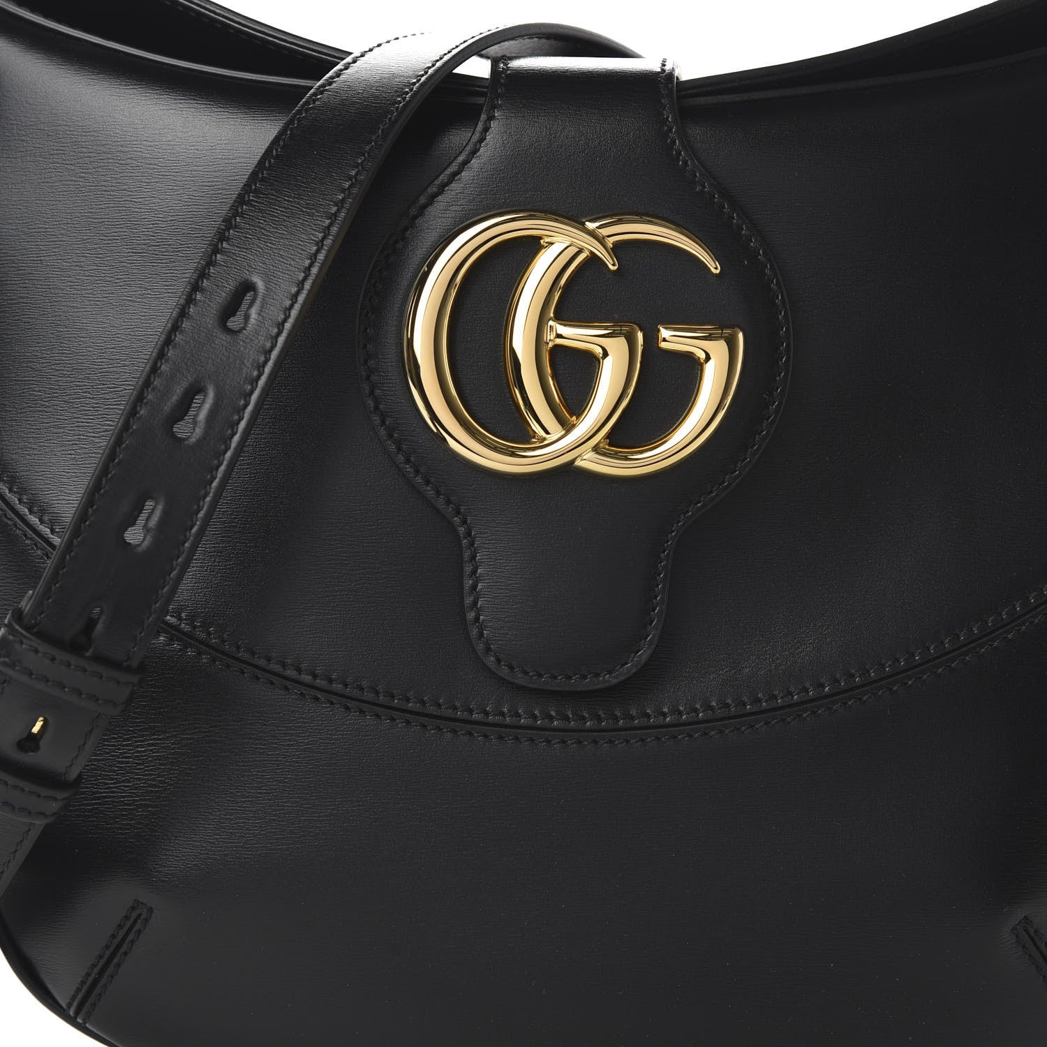 Gucci Calfskin Medium Arli Shoulder Bag Black 10 of 10