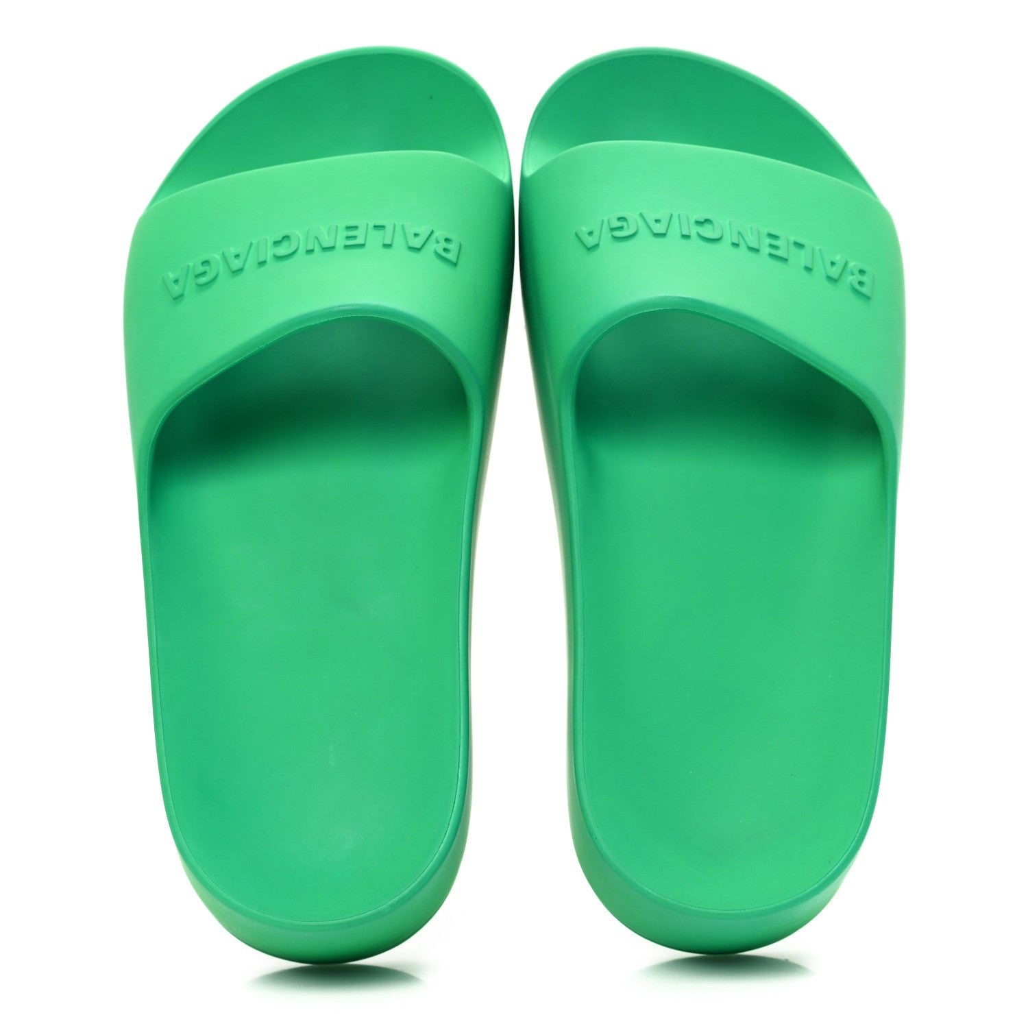 Balenciaga Rubber Womens Chunky Slide Sandals 36 Green 2 of 9