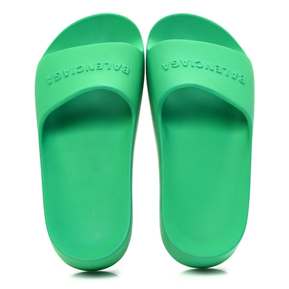Balenciaga Rubber Womens Chunky Slide Sandals 36 Green 2 of 9