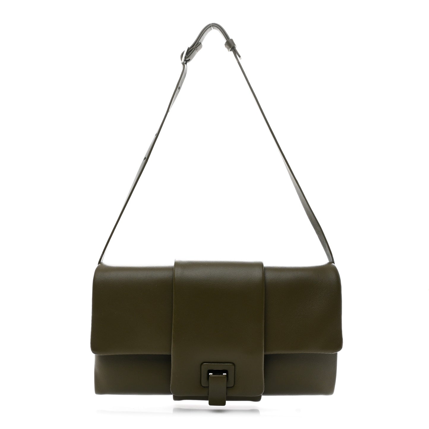 Nappa Flip Shoulder Bag Olive