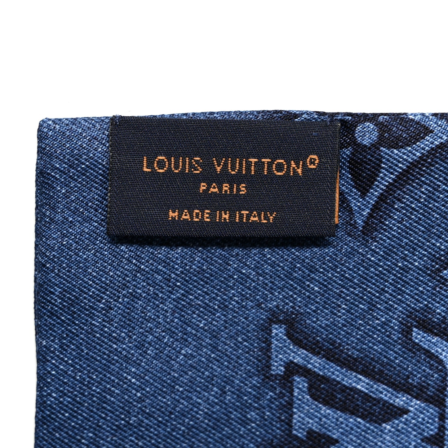 Silk Denimgram Confidential Bandeau Denim Blue