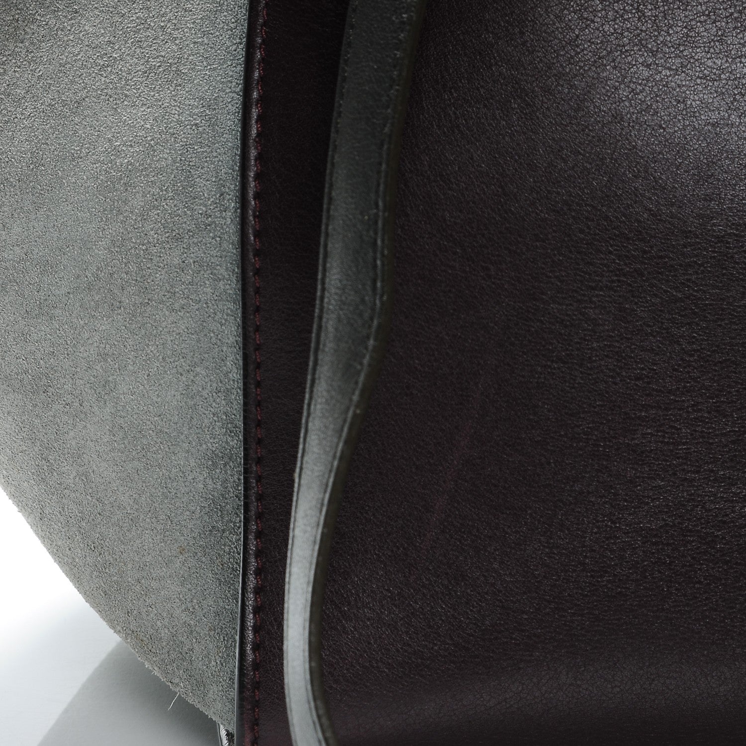 Celine Smooth Calfskin Suede Medium Tri-Color Trapeze Dark Grey 10 of 23
