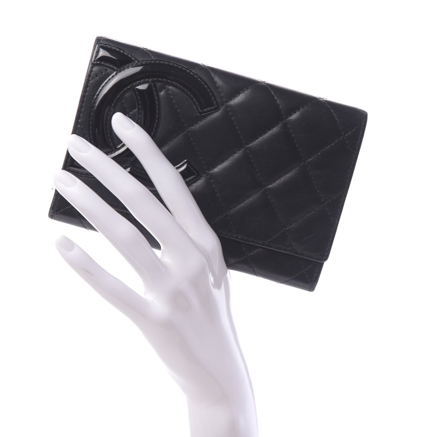 Chanel Calfskin Quilted Cambon Flap Wallet Black 2 of 8