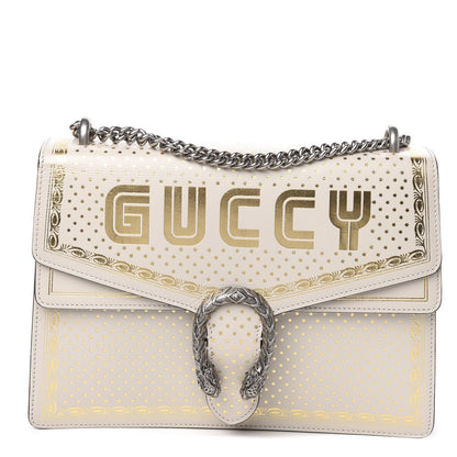 Gucci X SEGA Calfskin GUCCY Stars Medium Dionysus Shoulder Bag Mystic White Gold 1 of 10