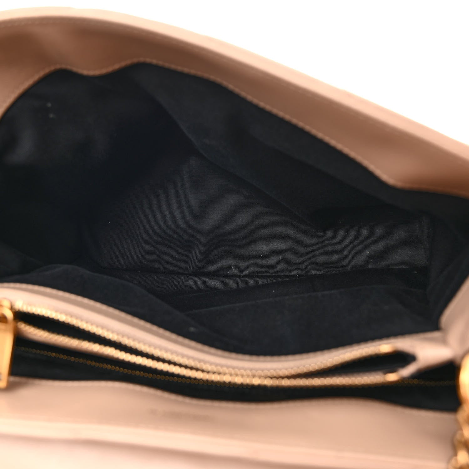 Saint Laurent Calfskin Y Quilted Monogram Medium Loulou Chain Satchel Dark Beige 5 of 13