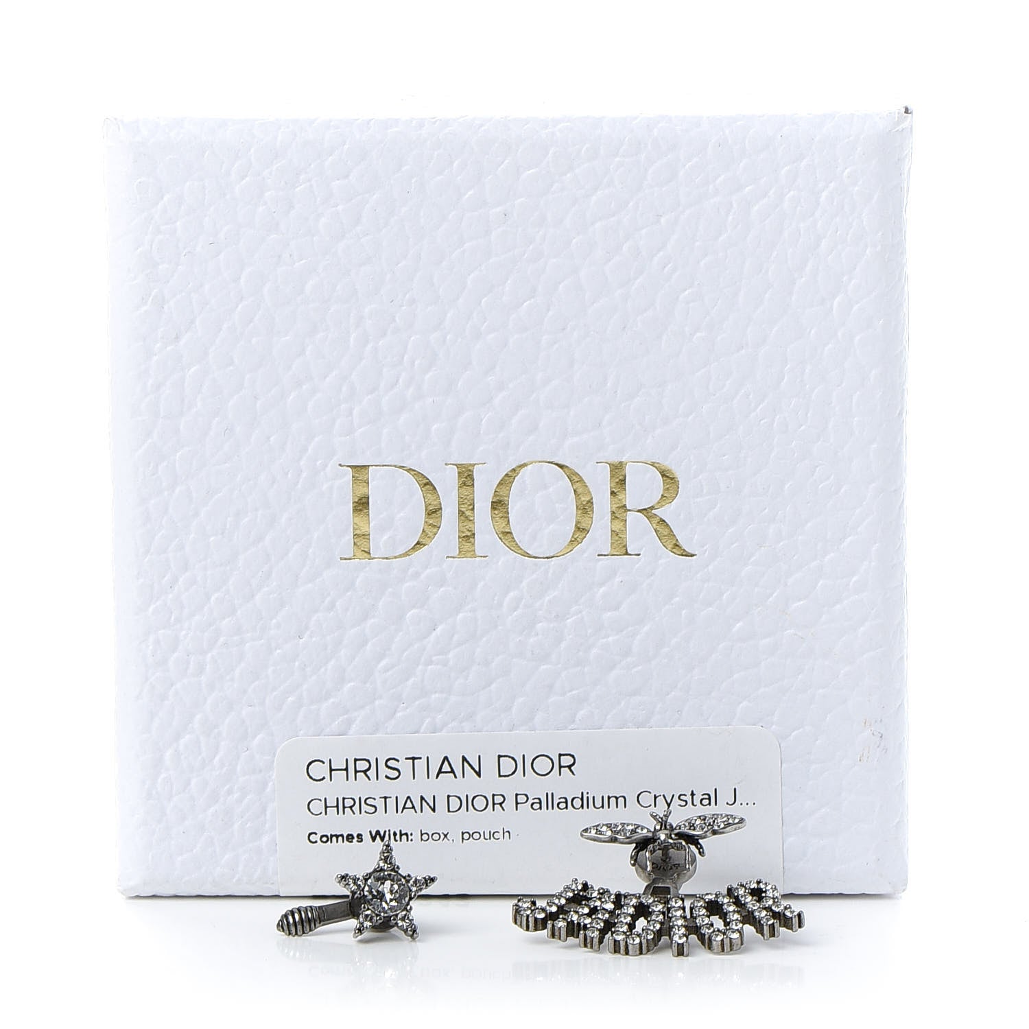 Christian Dior Palladium Crystal J'adior Earrings 5 of 5
